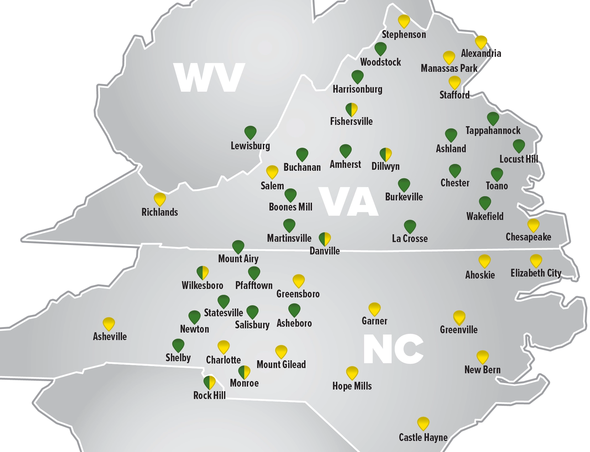 James River Equipment Locations